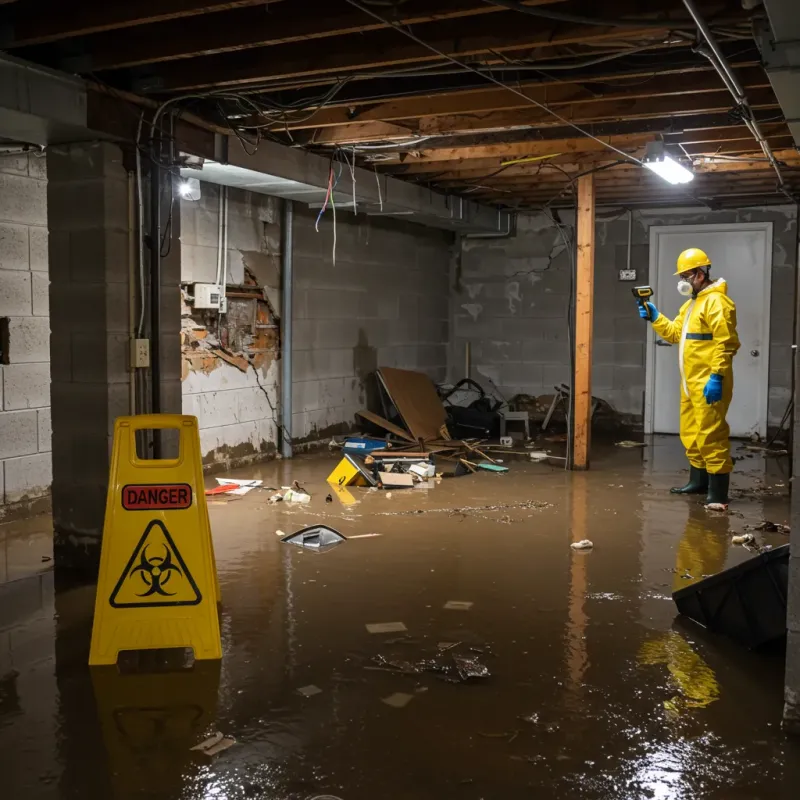 Flooded Basement Electrical Hazard in San Luis, CO Property