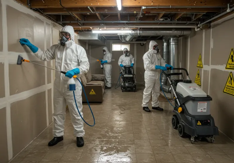 Basement Moisture Removal and Structural Drying process in San Luis, CO